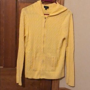 Talbots Cable Knit Zip Cardigan